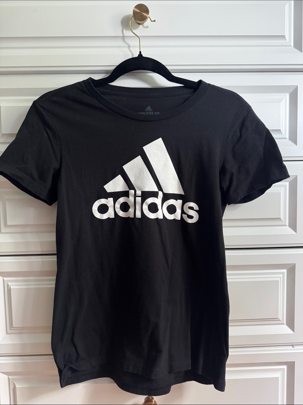 adidas Black T-Shirt with White Logo